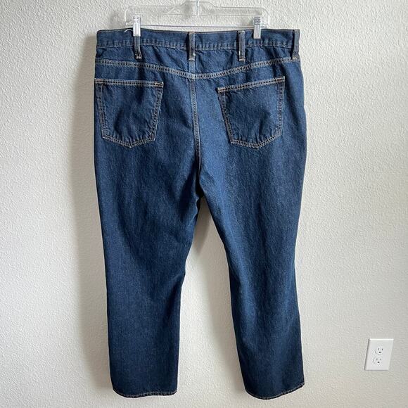 Old Navy Bootcut Jeans Men's 44x34 Dark Wash High Rise 100% Cotton Non Stretch - Picture 3 of 7